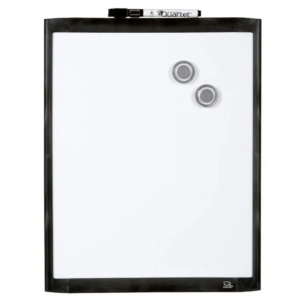 Quartet Basics Whiteboard Office Magnetic Reminder Board Memo w/ Pen/Marker BLK
