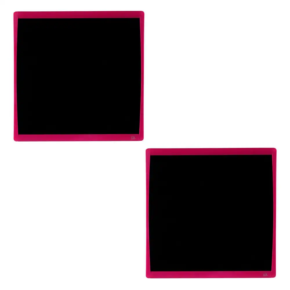 2PK Quartet Basics Chalkboard 350x350mm Memo Notes Learning Board Pink