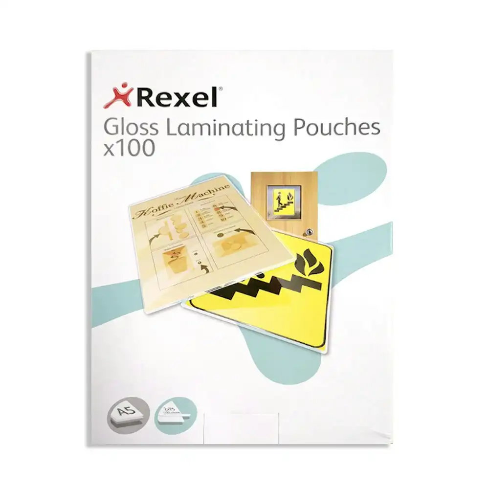 200pc Rexel A5 Laminating Pouches/Sheets 75 Micron f/Document/Photos Protection