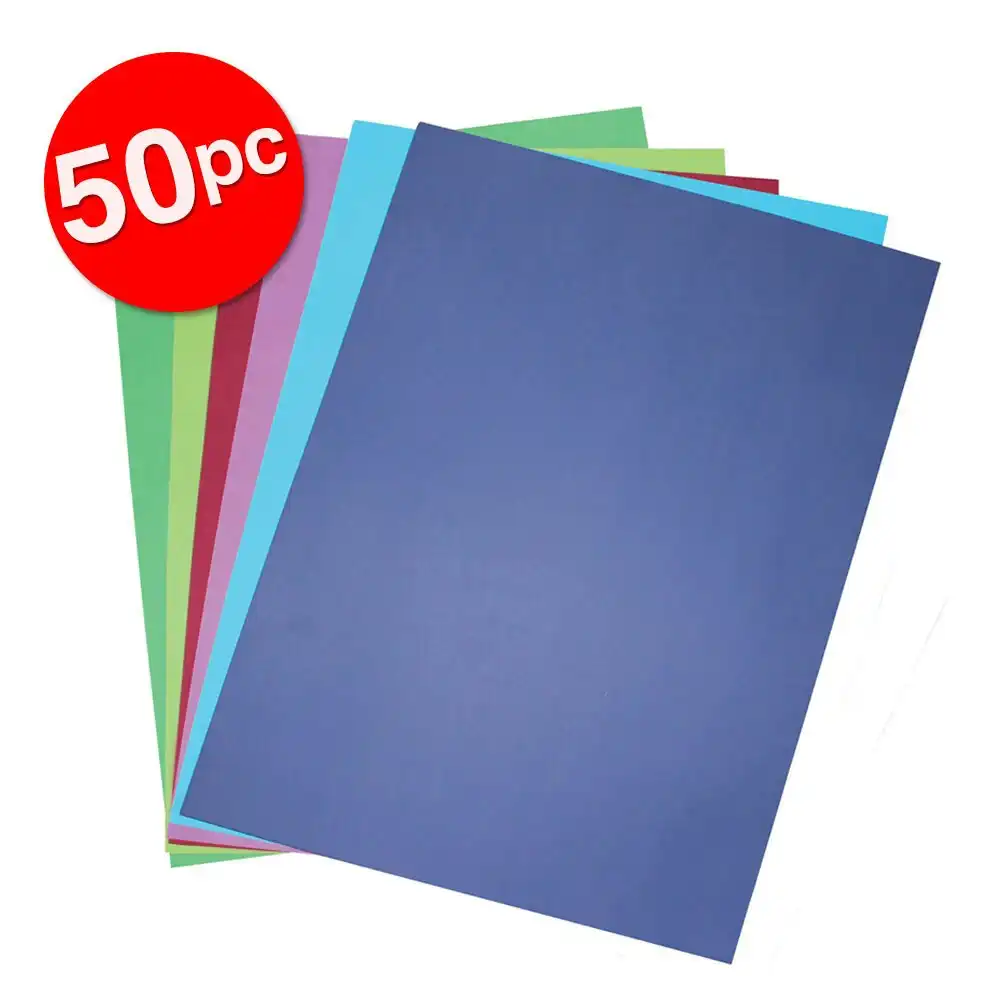 50pc Colourful Days A3 Board 200GSM Cool Art/Craft School Paper Assorted Colours