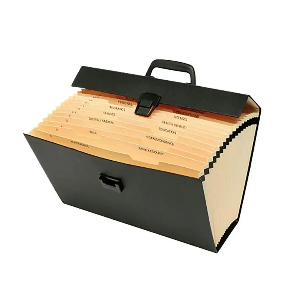 Marbig Carry File Paper/Office Document Organiser Holder Storage w/ Handle Asst