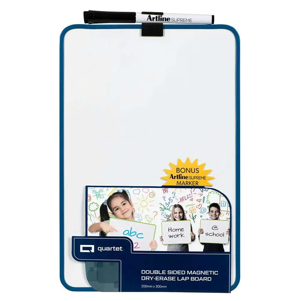 Quartet Double Sided Magnetic Whiteboard Dry Erase Lap Board Assorted Colour