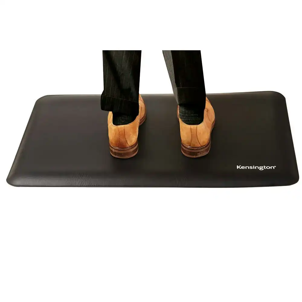 Kensington Anti-Fatigue Non-Slip Floor Mat/Cushions Sit/Stand for Desks Black