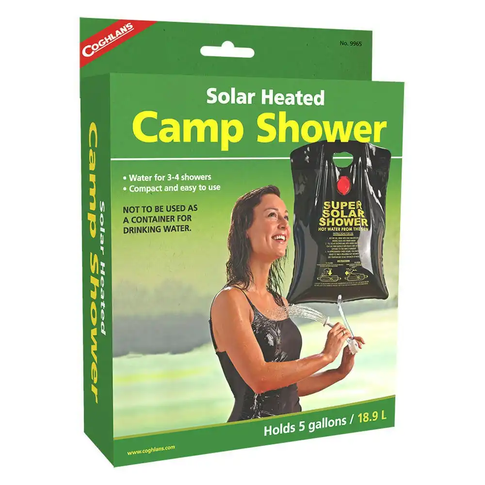 Coghlans 18.9L Super Solar Heated Camp Shower Bladder Camping/Hiking Outdoor