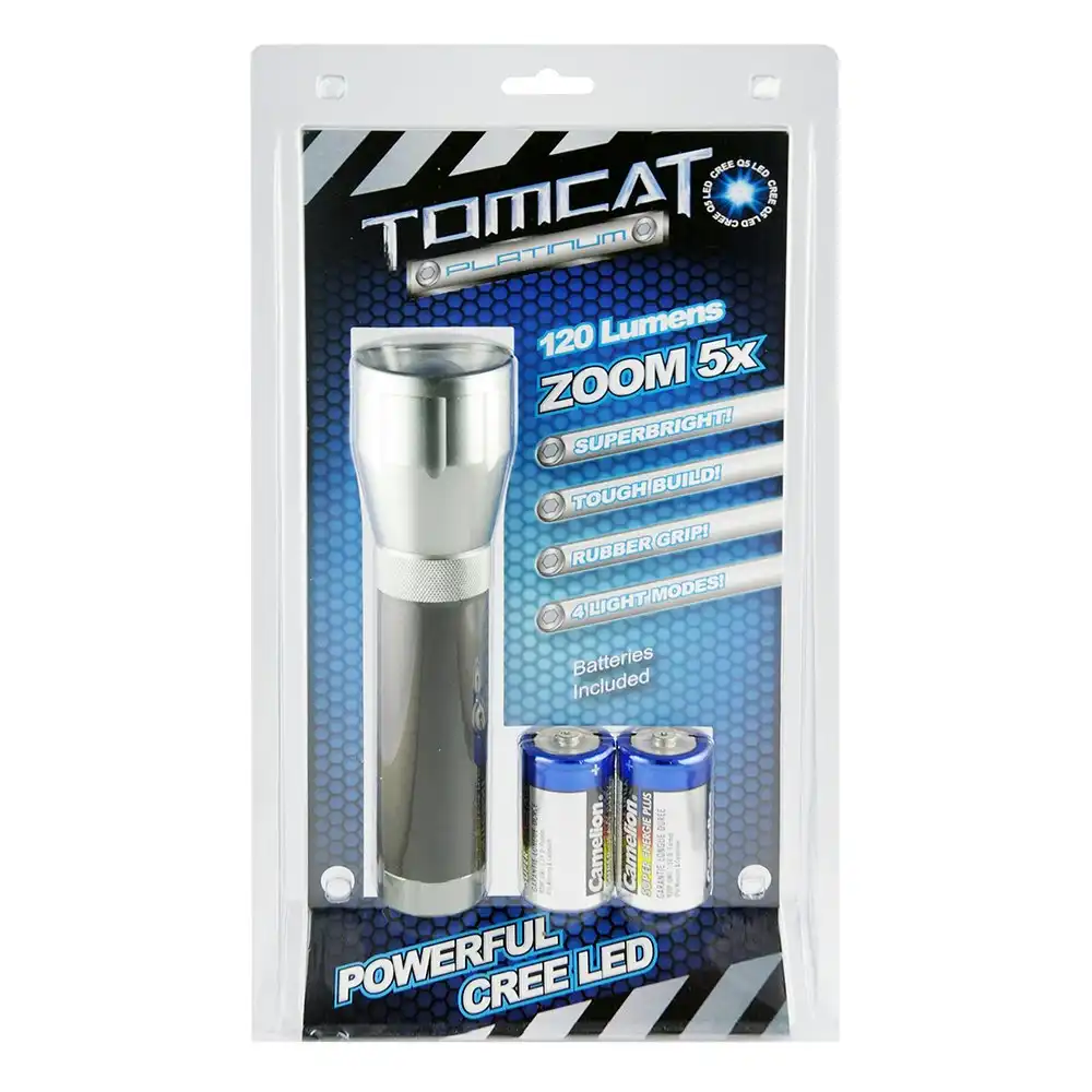 Tomcat Platinum Cree 120LM LED 2D Torch Light Camping Flashlight w/ Batteries