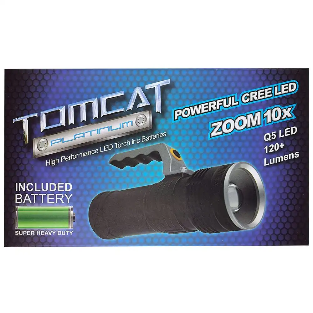 Tomcat Platinum Q5 LED Lantern Torch Light Camping Flashlight w/3x AAA Batteries