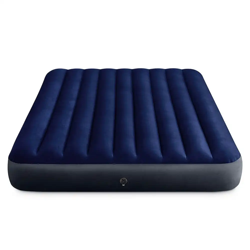 Intex Dura Beam 152x203cm Air Bed Queen Downy Airbed Inflatable Mattress Blue