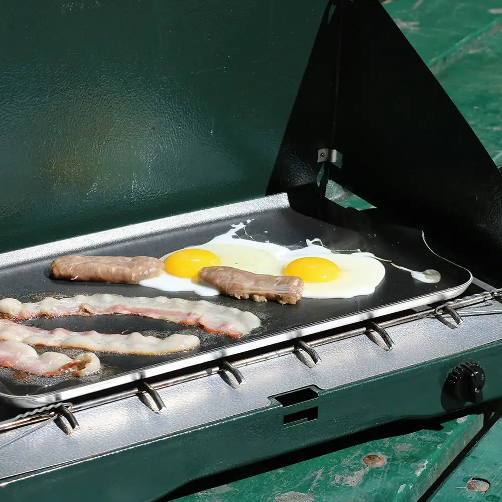 Coghlans  25x42cm Aluminium Non Stick Camp BBQ Griddle Fry Pan Cooktop Outdoor