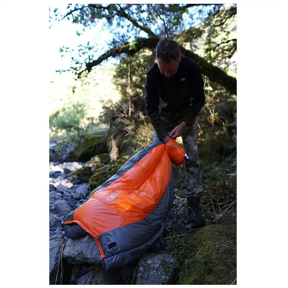 Domex Halo -3°C Superlight 210cm Sleeping Bag Down Sleep Camping/Hiking Orange