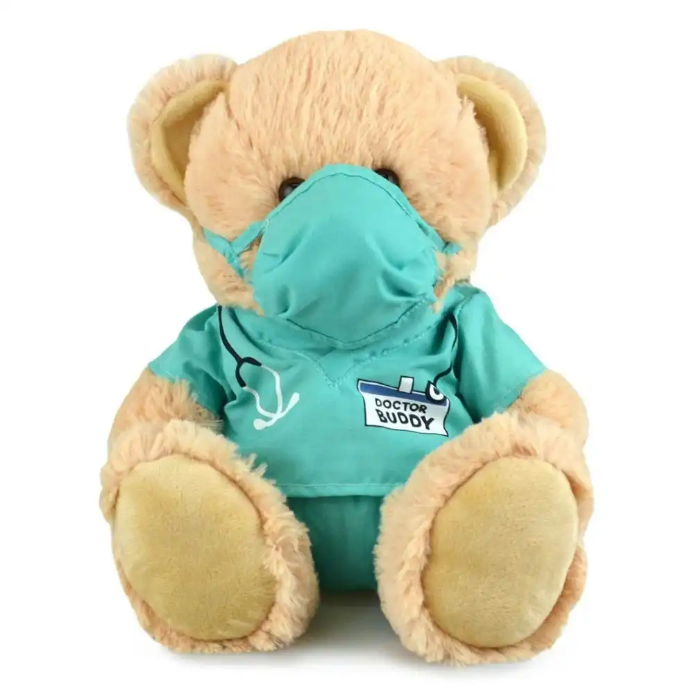 My Buddy Bear Kids/Toddler 23cm Soft Doctor Plush/Stuffed Toys 3y+ Mint/Brown