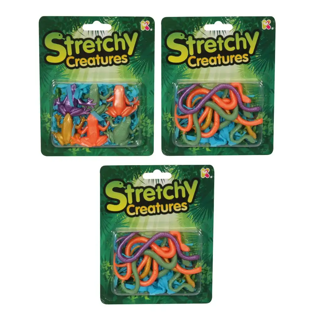 3x Fumfings Animal Stretchy Creatures 16cm Collectibles Prank Toy Kids 3y+ Asst