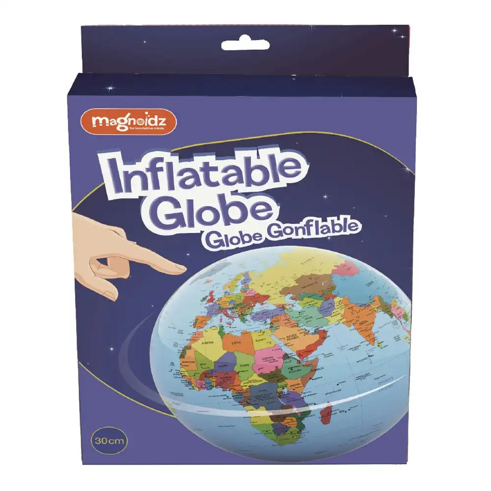 Magnoidz Inflatable Globe 21cm  World Map Earth Educational Geography Children