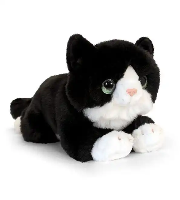 Cuddle Pets 32cm Kitten Kids/Toddler Soft Animal Plush Stuffed Toy 3y+ Black