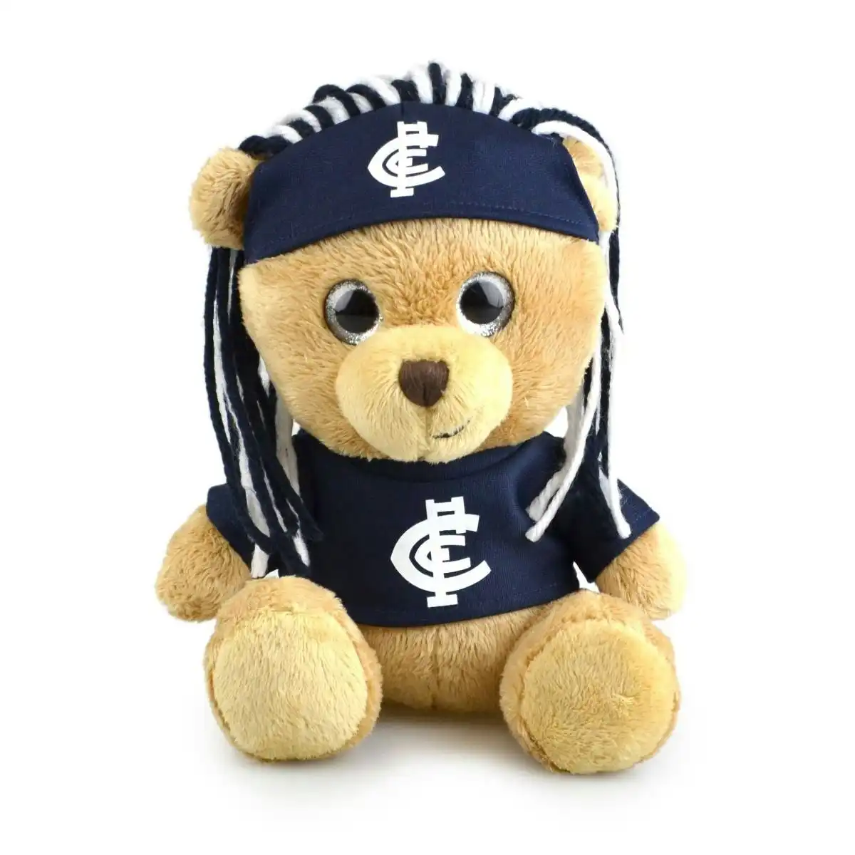 AFL Sparkle Fanatic Carlton Kids/Children 20cm Footy Team Soft Bear Toy 3y+