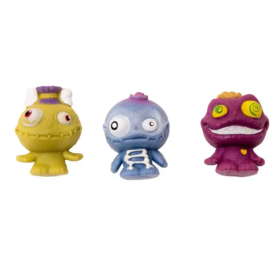 3x Fumfings Novelty Little Squidgy Monsters 8cm Squeezy Sensory Toys Child Asst.