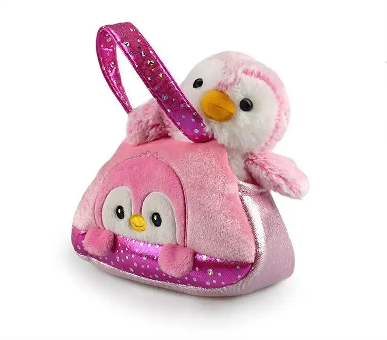 Korimco 18cm Fancy Pals Penguin Kids Soft Animal Plush Stuffed Toy 3y+ Pink