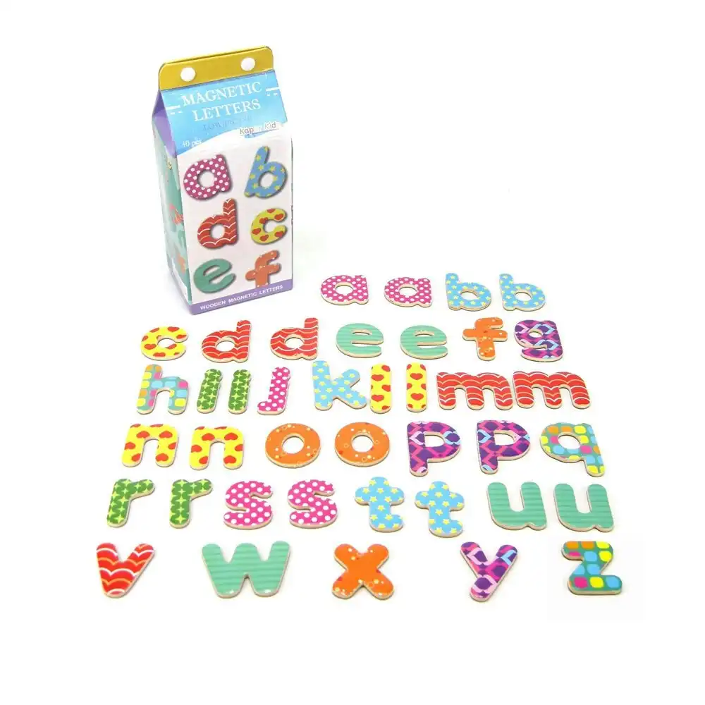 Kaper Kidz Milk Carton Magnetic Letters Alphabet Educational Kids Wooden Toy 3y+