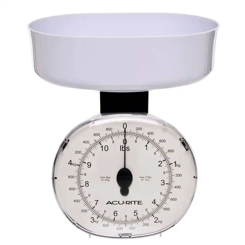 AcuRite WHITE MECHANICAL KITCHEN SCALE 5kg