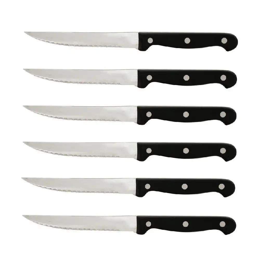 Trenton Pointed Tip Wood Handle Steak Knife Set Of 12