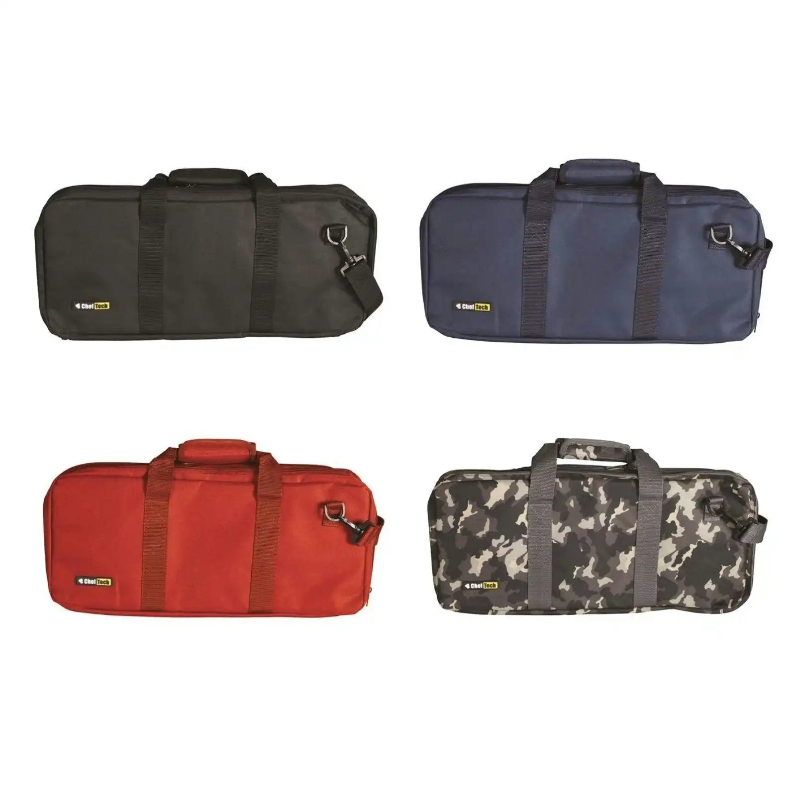 Cheftech 18 Piece Knife Roll Bag   Red, Black Blue Or Camo