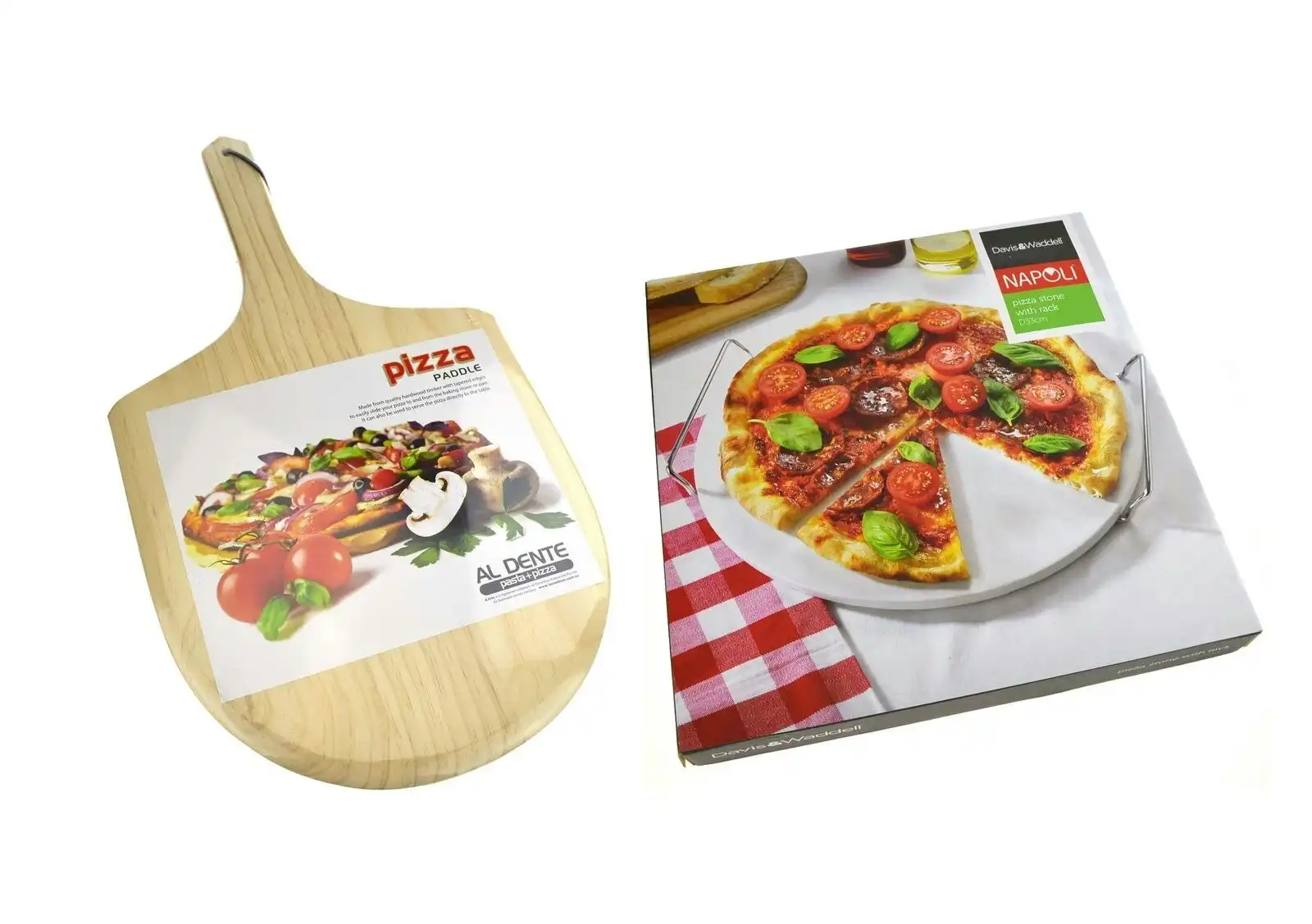 APPETITO PIZZA COMBO PACK 33cm PIZZA STONE + SERVING RACK + PADDLE