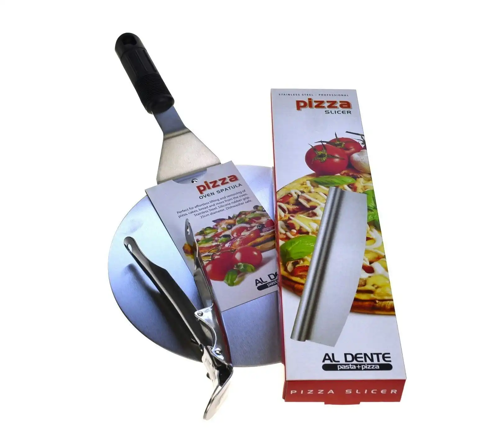 Appetito Stainless Steel Pizza Pack   Lifter Cutter Gripper