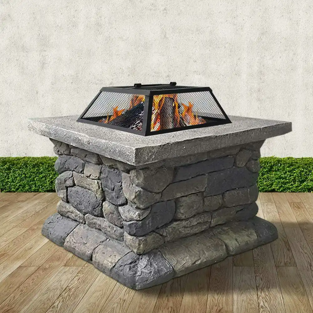 Grillz Fire Pit Table Square 55cm