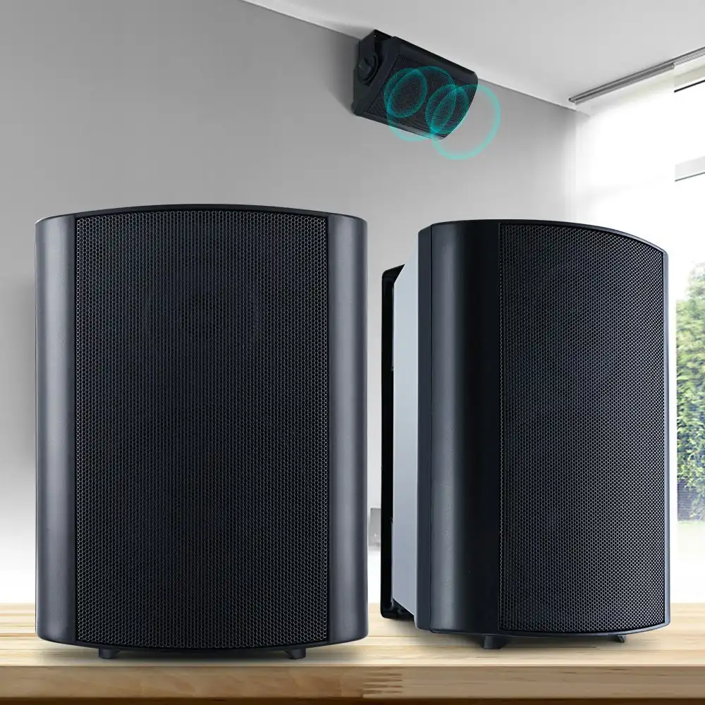 Ginatz 2-Way In Wall Speakers Home Indoor Outdoor Audio Tweeter and Woofer