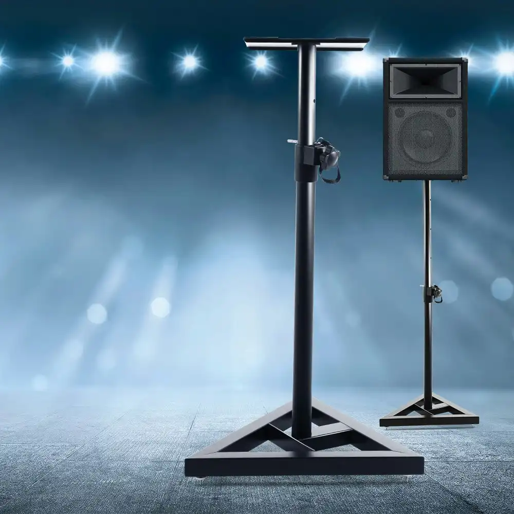 Alpha Speaker Stand 67-120cm Adjustable Height Surround Sound Studio Home 2pcs