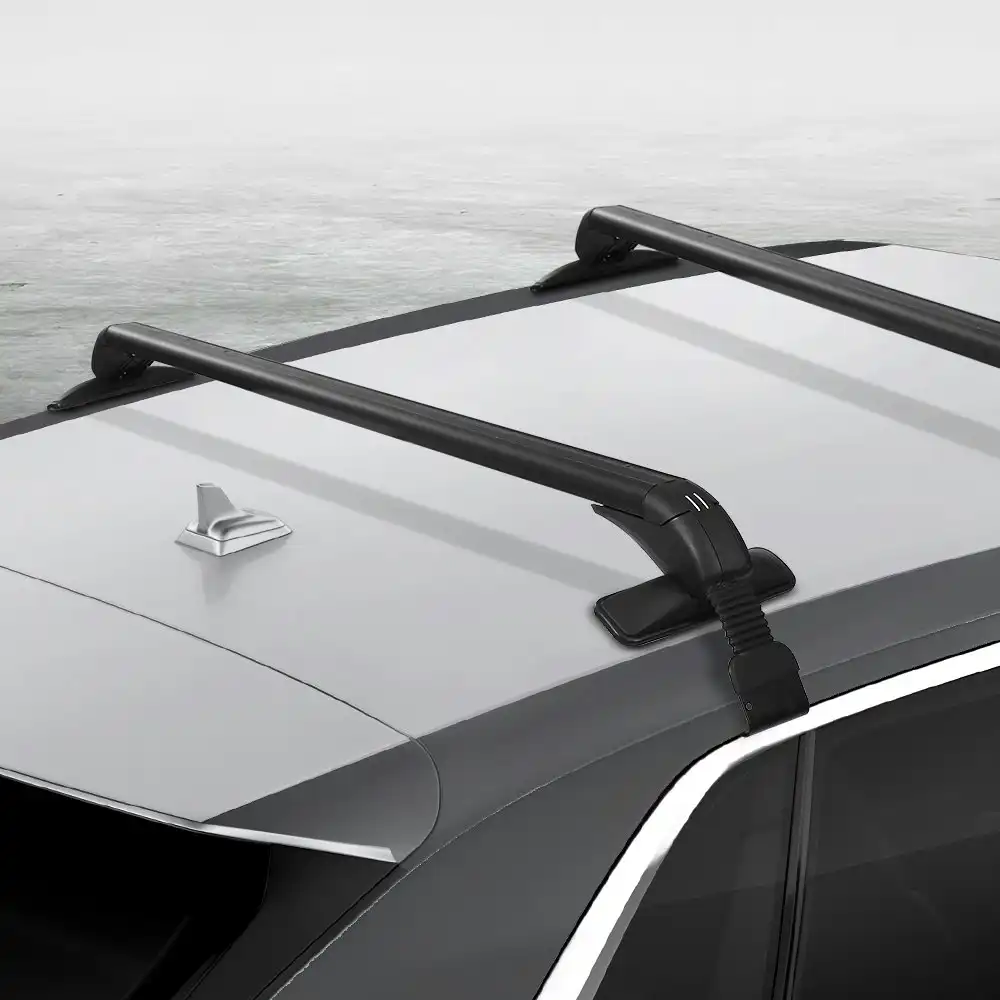 Universal Car Roof Rack Cross Bars 90cm Aluminium Lockable 45kg Clamps