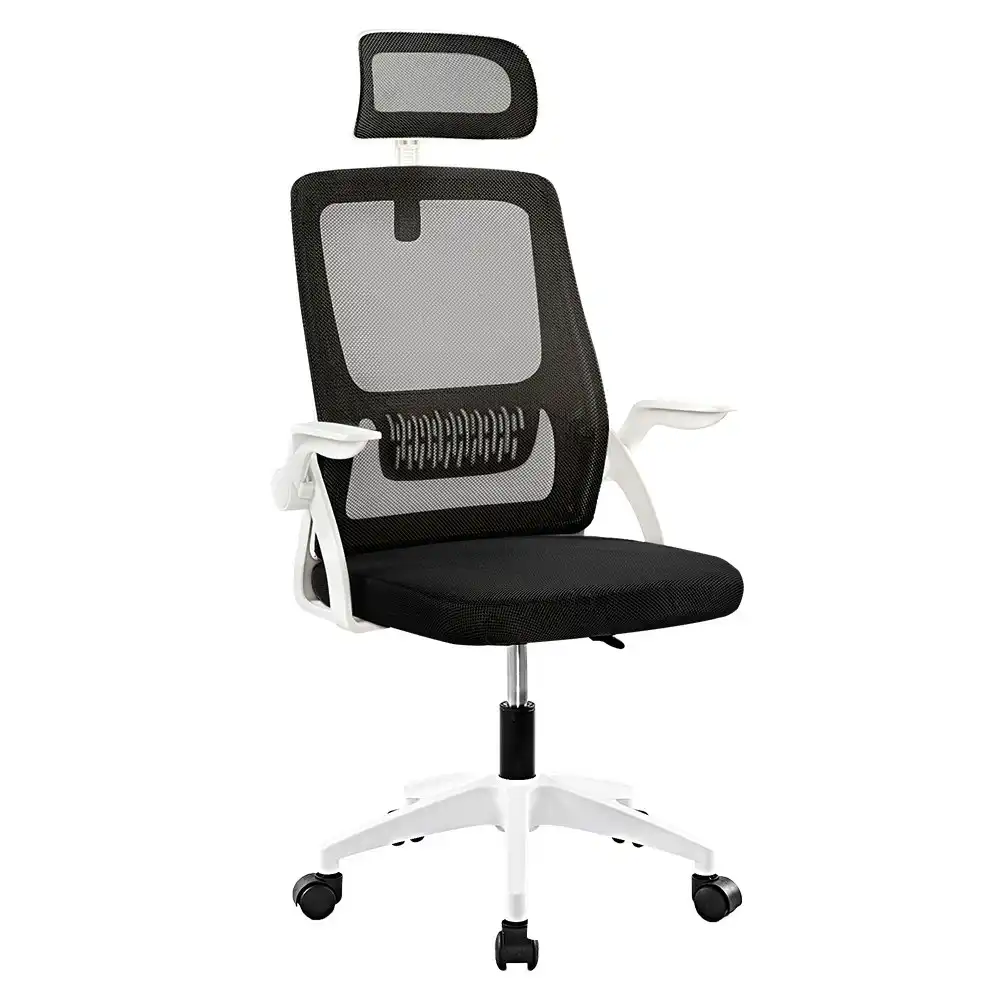 Furb Office Chair Computer Mesh Executive Chairs Work Study Seating Headrest White Black