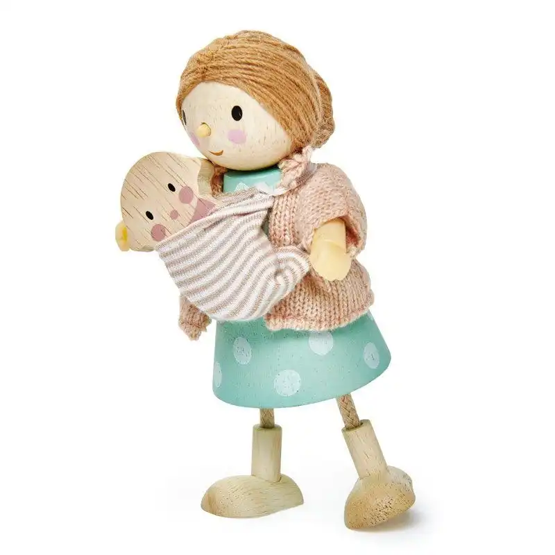 Tender Leaf Toys Mrs Goodwood with Flexible Limbs & a Baby