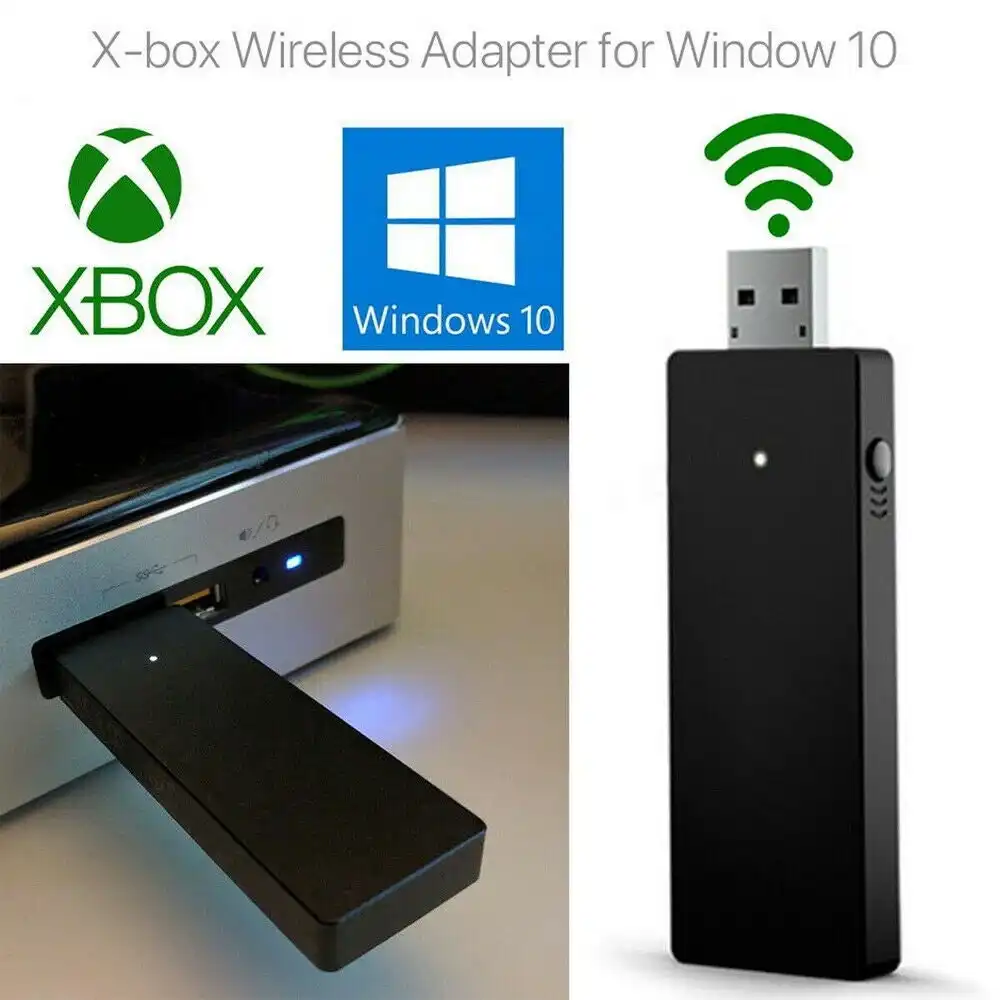 For Wireless Xbox One Controller Adapter Receiver Stick Microsoft Windows PC USB