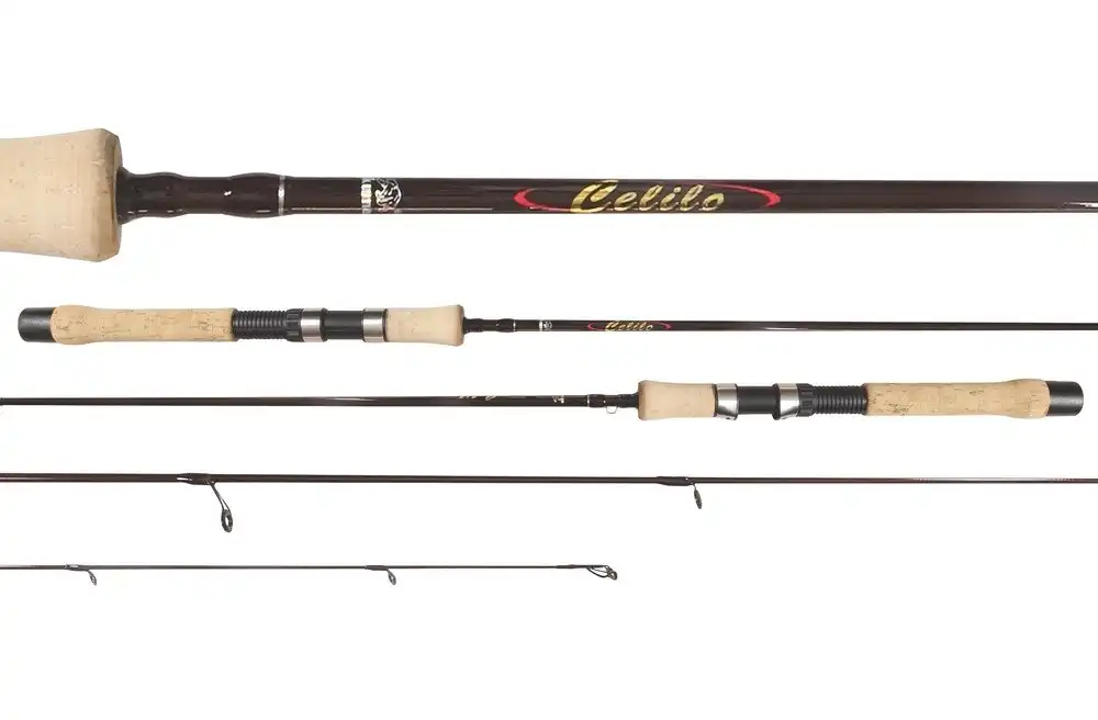6'6 Okuma Celilo 2-6lb Finesse Spin Rod - 2 Piece Graphite Spinning Fishing Rod