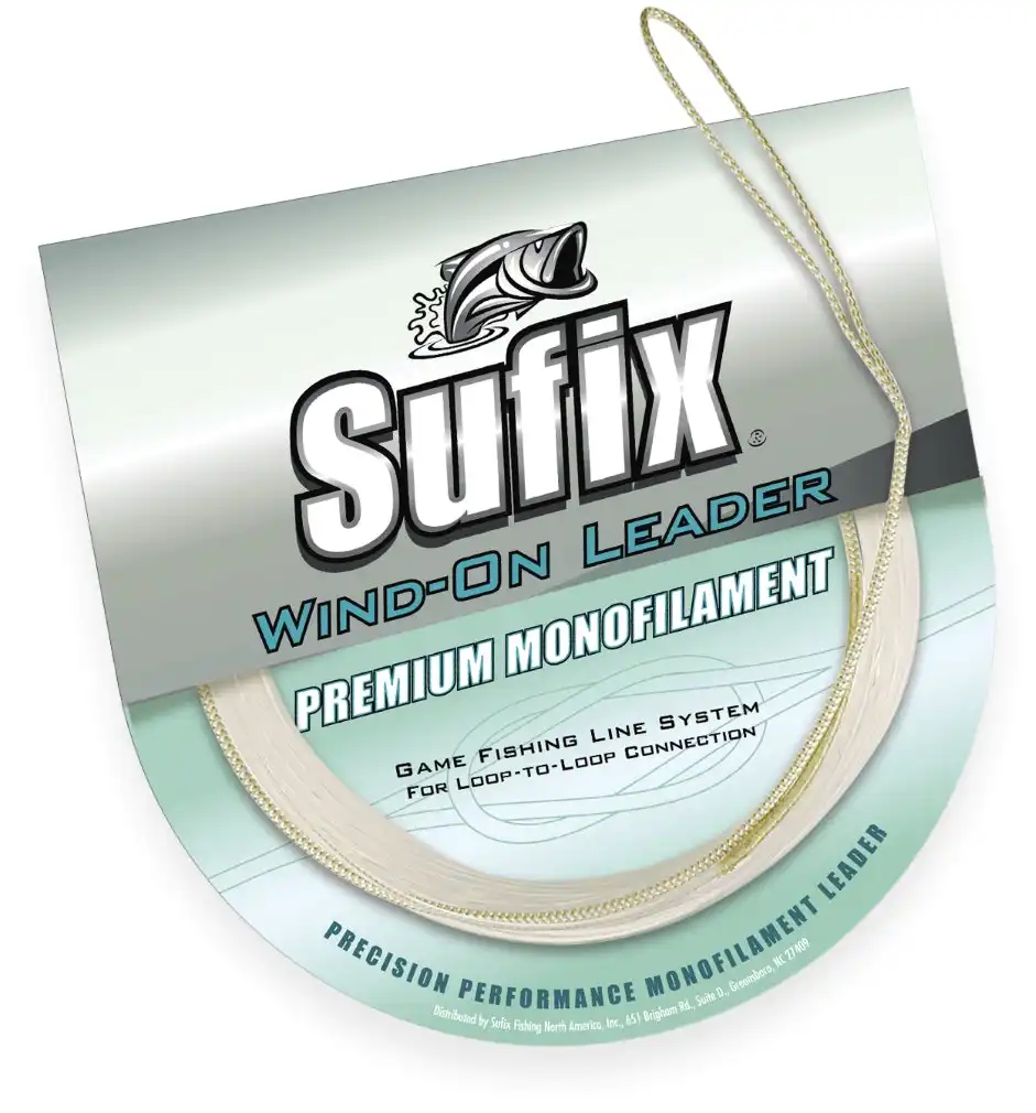 10m Length of Sufix Wind On Monofilament Fishing Leader - Natural Tan Colour