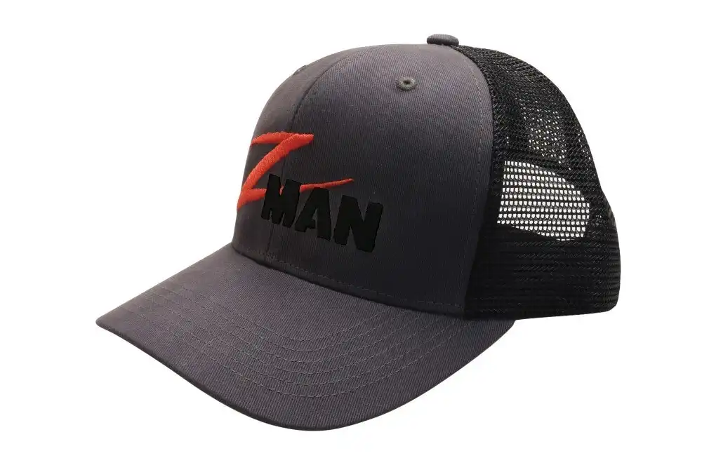Zman Charcoal/Black Trucker Cap with Adjustable Snap Closure