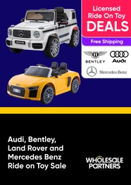 Ride On Toy Sale - Audi, Bentley, Land Rover and Mercedes Benz - Free Shipping