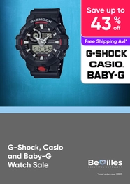 G Shock, Casio and Baby G Watch Sale - up to 43% off