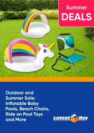 Outdoor and Summer Sale: Inflatable Baby Pools, Beach Chairs, Ride on Pool Toys and More