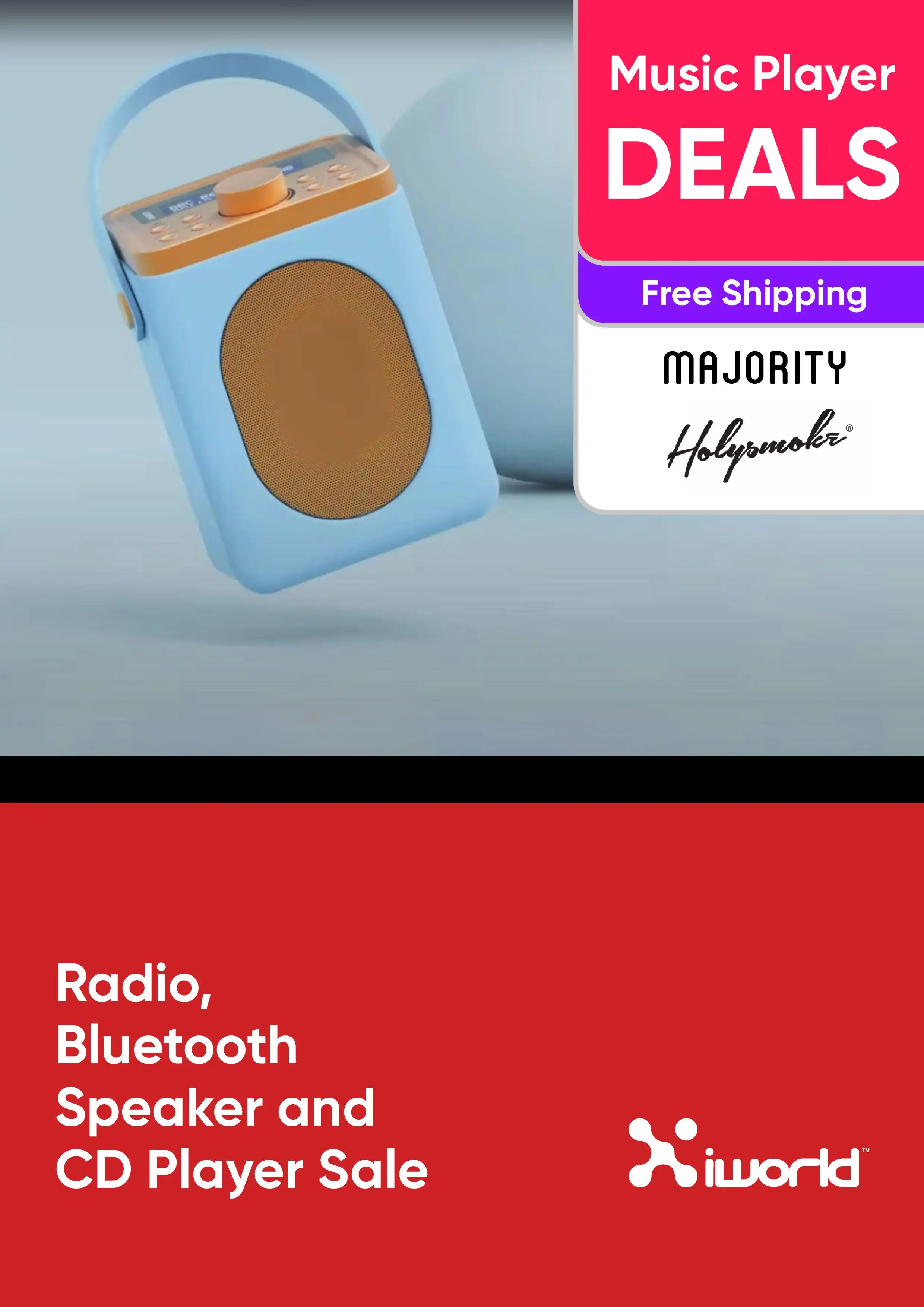 Music Player Sale: Radios, Bluetooth Speakers, Soundbars and More – Majority, Holysmoke
