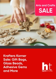 Krafters Korner Sale: Gift Bags, Glass Beads, Adhesive Gems and More