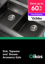 Sink, Tapware and Shower Accessory Sale - Welba - Up to 60% Off 