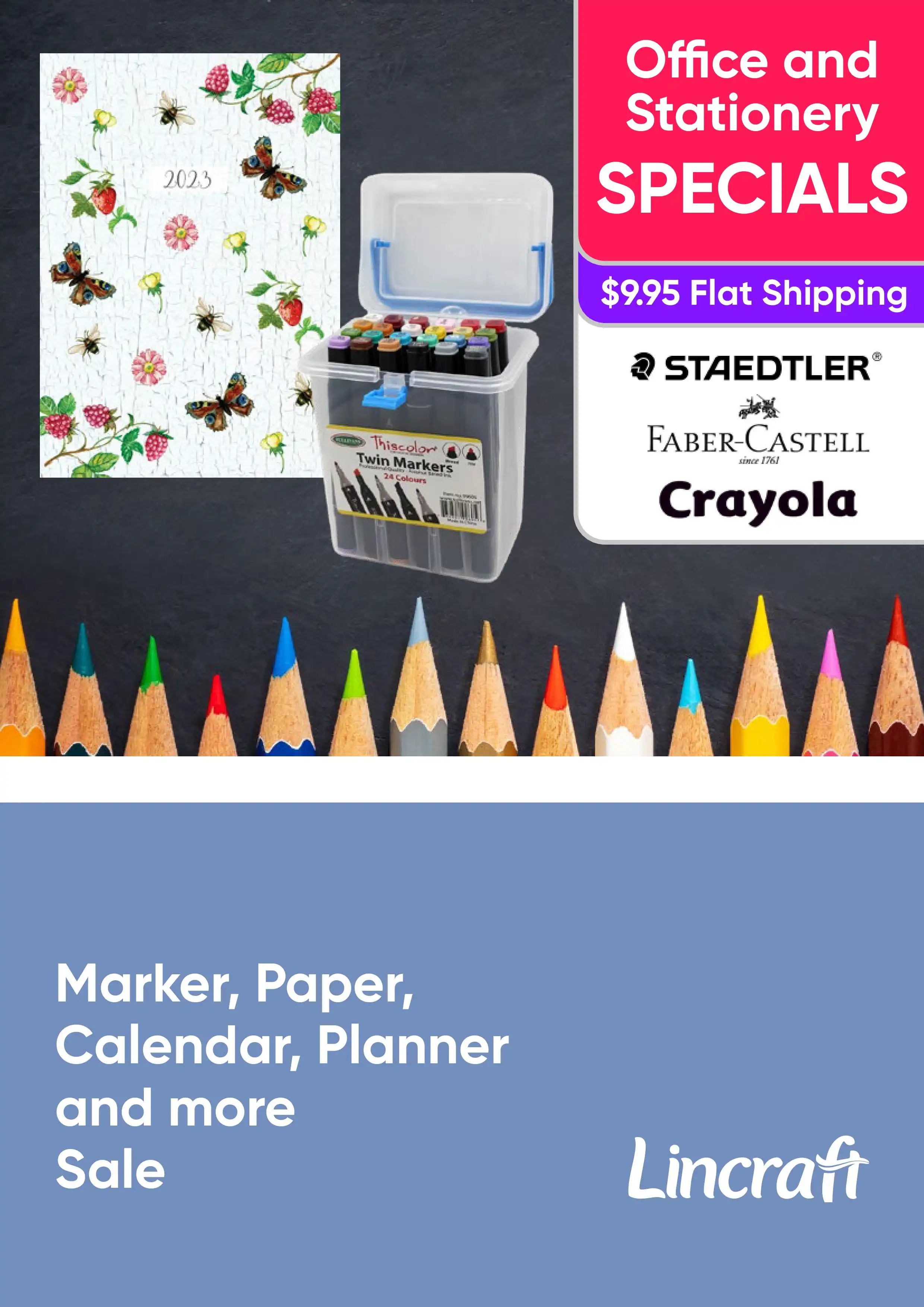 Office and Stationery Specials - Marker, Paper, Calendar, Planner and More - FolkArt, Crayola