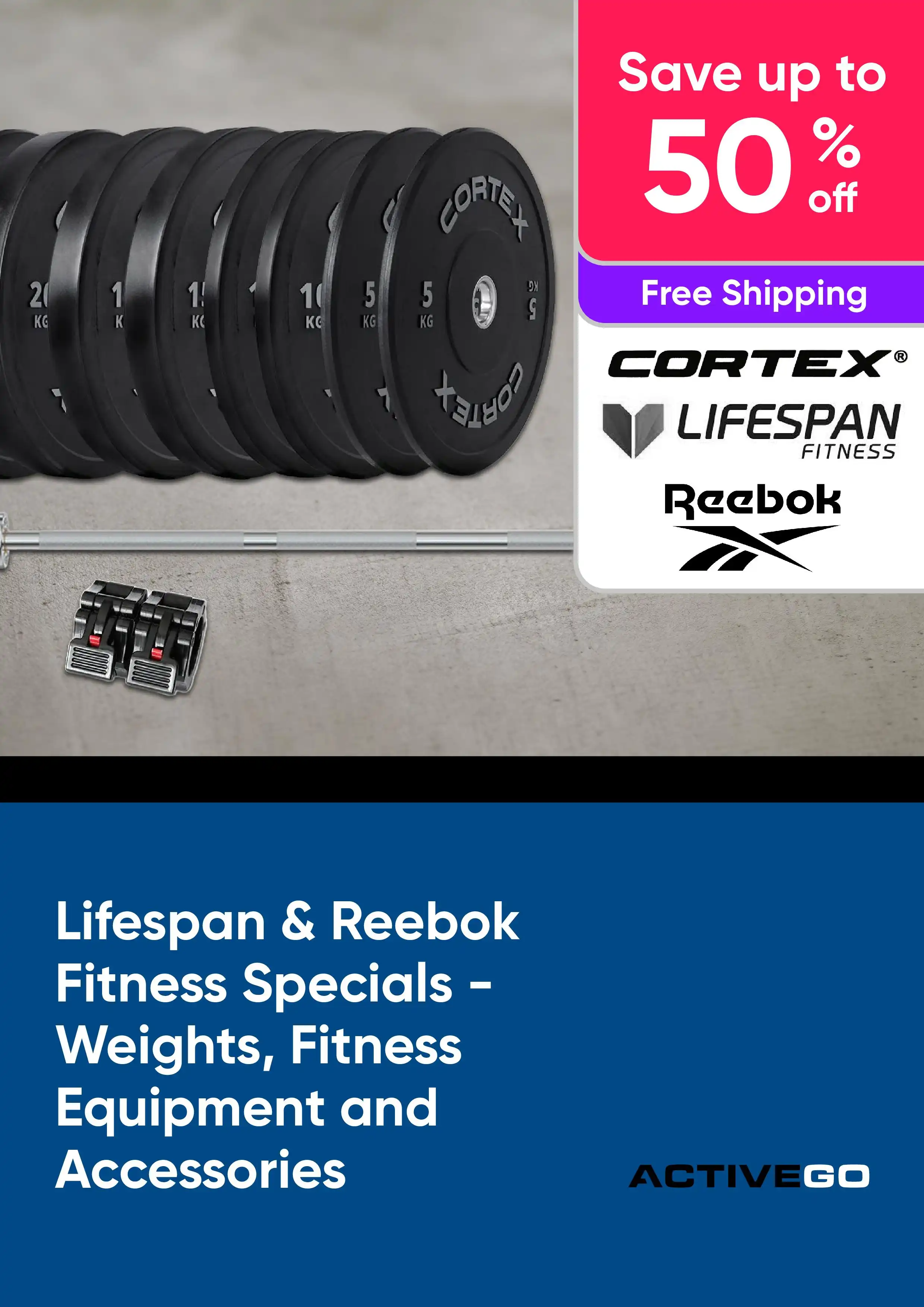 Lifespan & Reebok Fitness Specials - Weights, Fitness Equipment and Accessories - Save up to 50% off