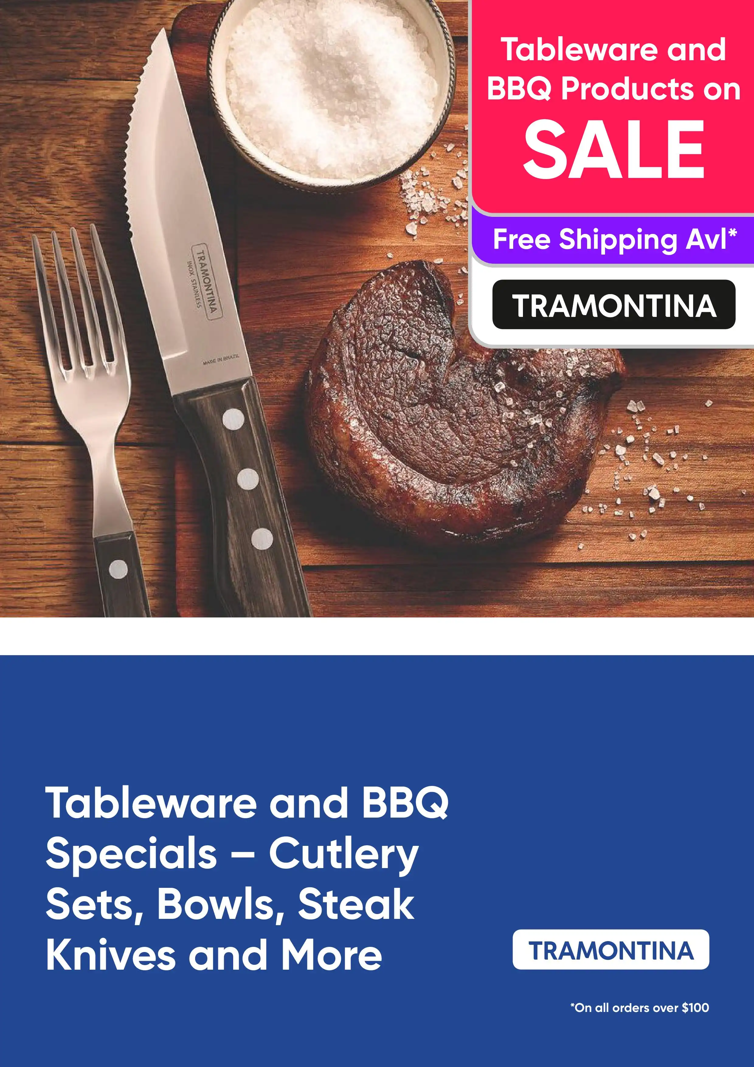 Tramontina Tableware and BBQ Specials – Cutlery Sets, Steak Knives and More 