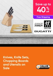 Knives, Knife Sets, Chopping Boards and Utensils on Sale - Joseph Joseph, Bugatti, Zwilling - Up to 40% Off 