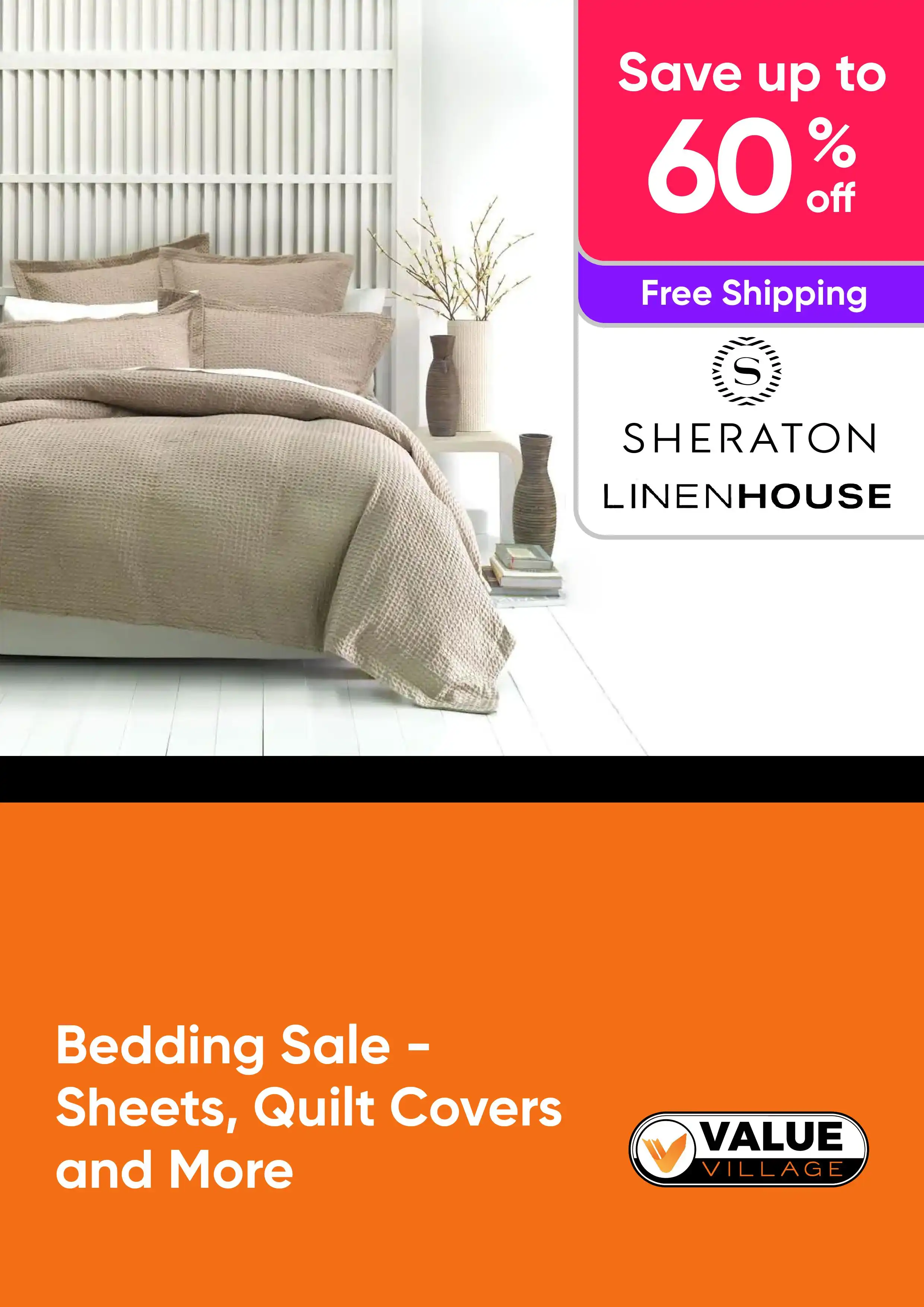 Bedding Sale - Sheets, Quilt Covers and More - Linen House, Sheraton - Up to 60% Off 