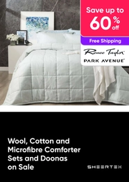 Wool, Cotton and Microfibre Comforter Sets and Doonas on Sale - Up to 60% Off