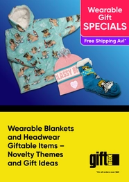 Wearable Blankets and Headwear Giftable Items - Novelty Themes and Gift Ideas