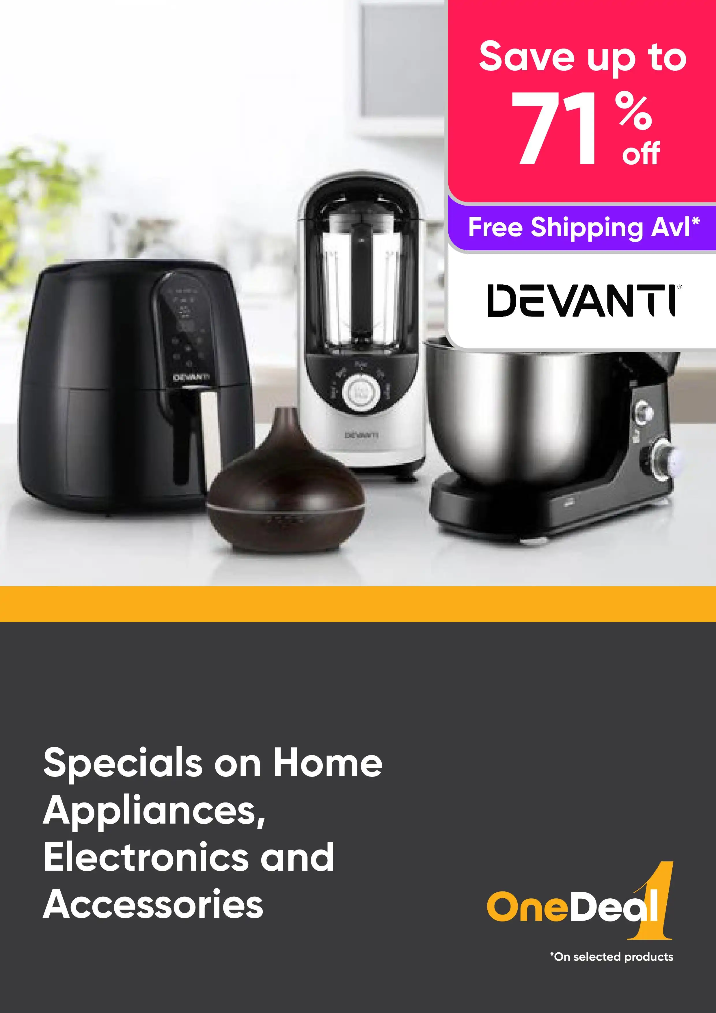Shop Specials on Home Appliances, Electronics and Accessories - Save up to 71% Off